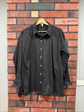 Eileen Fisher Black Button-Up Shirt